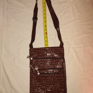 💲 Bundle 2 for $10 Brown faux crocodile  bag